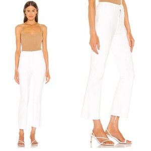 Mother The Hustler ankle fray jeans in Fairest of Them All size 31 white denim